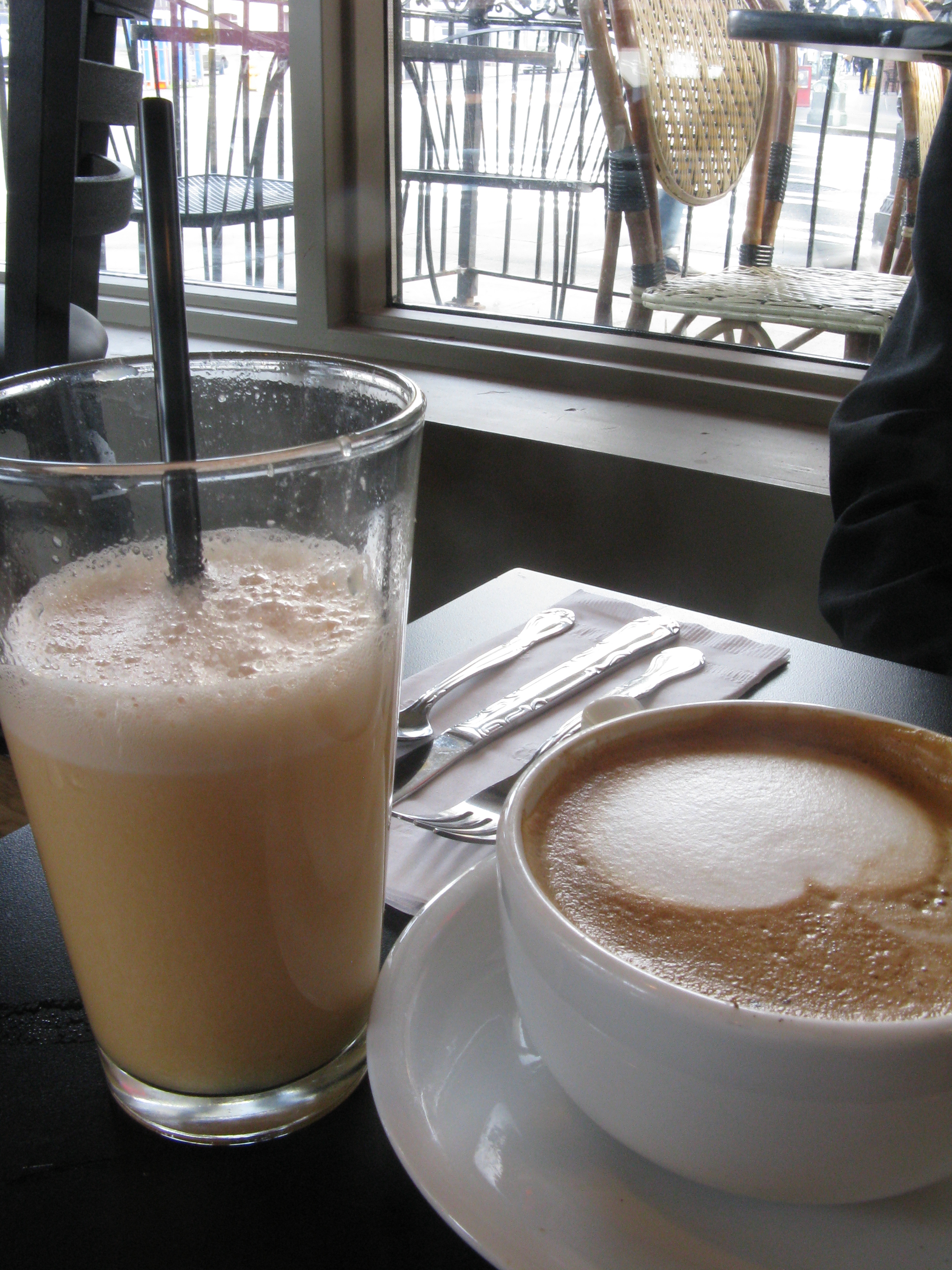 Half Juice and Cappuccino