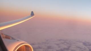 Light on travel - through the airplane window
